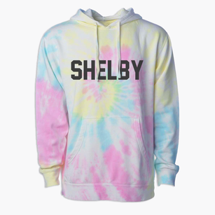 Shelby North Carolina Classic Block Premium Tie-Dye Hoodie