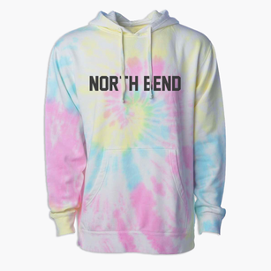 North Bend Wisconsin Classic Block Premium Tie-Dye Hoodie