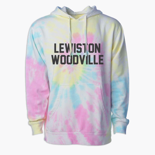Lewiston Woodville North Carolina Classic Block Premium Tie-Dye Hoodie