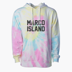 Marco Island Florida Classic Block Premium Tie-Dye Hoodie