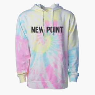 New Point Indiana Classic Block Premium Tie-Dye Hoodie