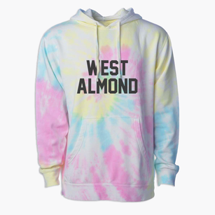 West Almond New York Classic Block Premium Tie-Dye Hoodie