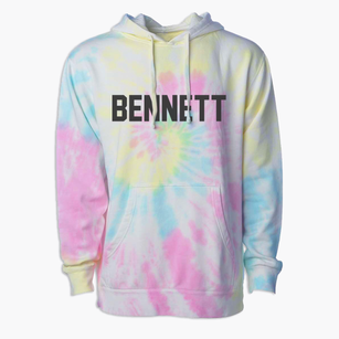 Bennett North Carolina Classic Block Premium Tie-Dye Hoodie