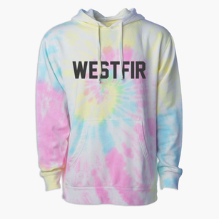 Westfir Oregon Classic Block Premium Tie-Dye Hoodie