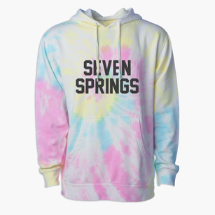 Seven Springs Pennsylvania Classic Block Premium Tie-Dye Hoodie