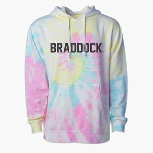 Braddock North Dakota Classic Block Premium Tie-Dye Hoodie