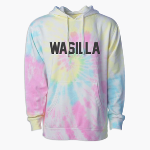 Wasilla Alaska Classic Block Premium Tie-Dye Hoodie