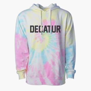 Decatur Illinois Classic Block Premium Tie-Dye Hoodie