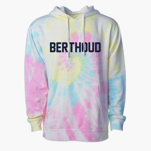 Berthoud Colorado Classic Block Premium Tie-Dye Hoodie