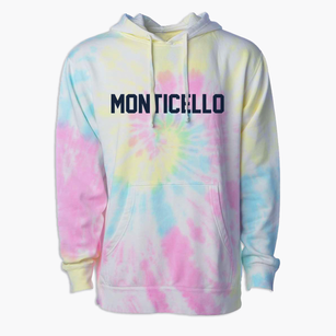 Monticello Kentucky Classic Block Premium Tie-Dye Hoodie