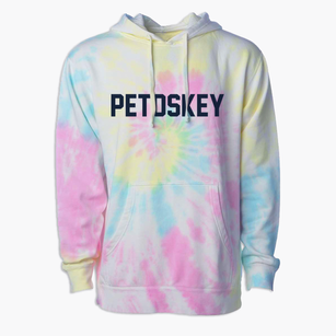 Petoskey Michigan Classic Block Premium Tie-Dye Hoodie
