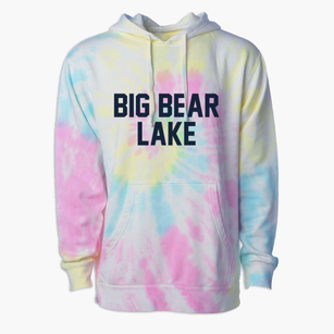 Big Bear Lake California Classic Block Premium Tie-Dye Hoodie