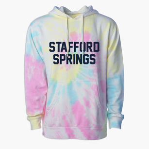 Stafford Springs Connecticut Classic Block Premium Tie-Dye Hoodie