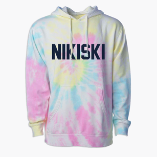 Nikiski Alaska Classic Block Premium Tie-Dye Hoodie