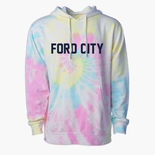 Ford City California Classic Block Premium Tie-Dye Hoodie
