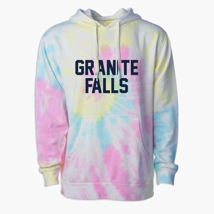 Granite Falls North Carolina Classic Block Premium Tie-Dye Hoodie