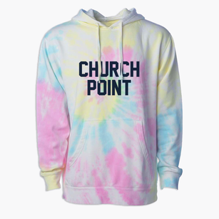 Church Point Louisiana Classic Block Premium Tie-Dye Hoodie