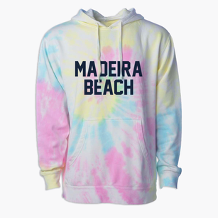 Madeira Beach Florida Classic Block Premium Tie-Dye Hoodie