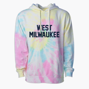 West Milwaukee Wisconsin Classic Block Premium Tie-Dye Hoodie