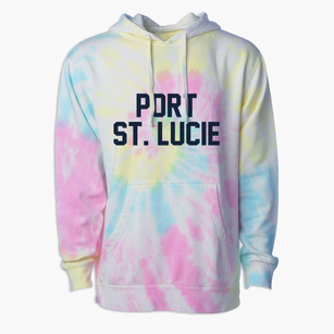Port St. Lucie Florida Classic Block Premium Tie-Dye Hoodie