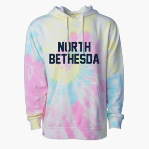 North Bethesda Maryland Classic Block Premium Tie-Dye Hoodie