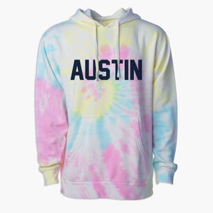 Austin Texas Classic Block Premium Tie-Dye Hoodie