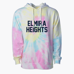Elmira Heights New York Classic Block Premium Tie-Dye Hoodie