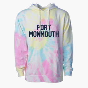 Port Monmouth New Jersey Classic Block Premium Tie-Dye Hoodie