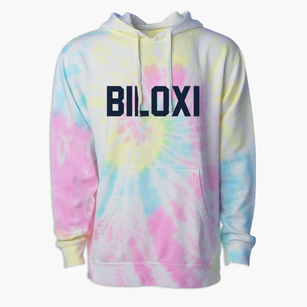 Biloxi Mississippi Classic Block Premium Tie-Dye Hoodie