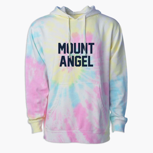 Mount Angel Oregon Classic Block Premium Tie-Dye Hoodie
