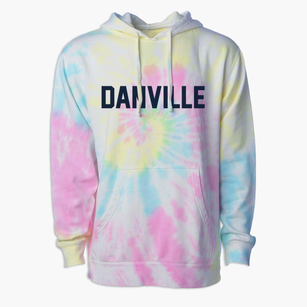 Danville California Classic Block Premium Tie-Dye Hoodie