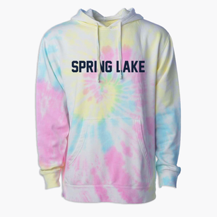 Spring Lake New Jersey Classic Block Premium Tie-Dye Hoodie