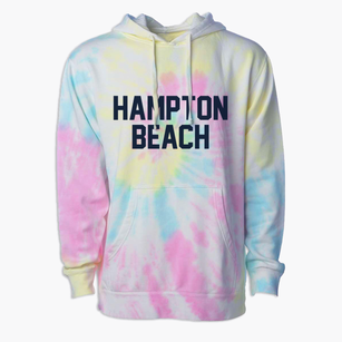 Hampton Beach New Hampshire Classic Block Premium Tie-Dye Hoodie