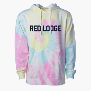 Red Lodge Montana Classic Block Premium Tie-Dye Hoodie