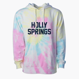 Holly Springs North Carolina Classic Block Premium Tie-Dye Hoodie