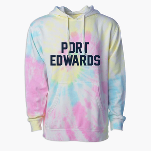Port Edwards Wisconsin Classic Block Premium Tie-Dye Hoodie