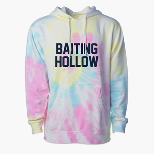 Baiting Hollow New York Classic Block Premium Tie-Dye Hoodie