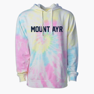 Mount Ayr Iowa Classic Block Premium Tie-Dye Hoodie