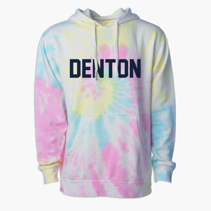 Denton North Carolina Classic Block Premium Tie-Dye Hoodie