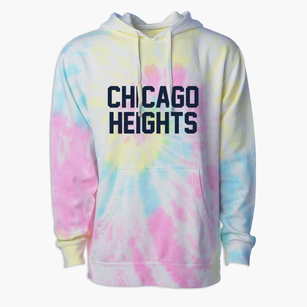 Chicago Heights Illinois Classic Block Premium Tie-Dye Hoodie