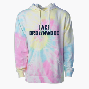 Lake Brownwood Texas Classic Block Premium Tie-Dye Hoodie
