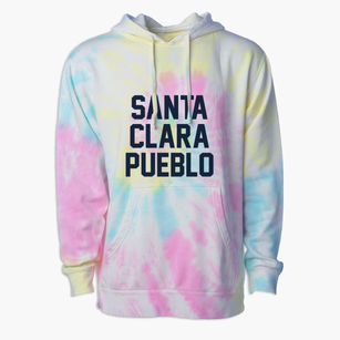 Santa Clara Pueblo New Mexico Classic Block Premium Tie-Dye Hoodie
