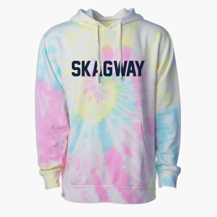 Skagway Alaska Classic Block Premium Tie-Dye Hoodie