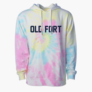 Old Fort North Carolina Classic Block Premium Tie-Dye Hoodie
