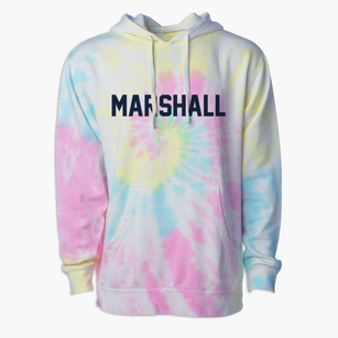 Marshall North Carolina Classic Block Premium Tie-Dye Hoodie