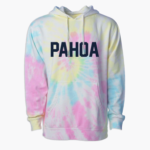 Pahoa Hawaii Classic Block Premium Tie-Dye Hoodie