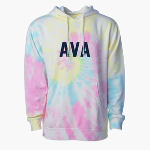 Ava New York Classic Block Premium Tie-Dye Hoodie