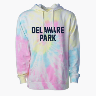 Delaware Park New Jersey Classic Block Premium Tie-Dye Hoodie