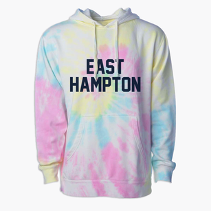 East Hampton New York Classic Block Premium Tie-Dye Hoodie