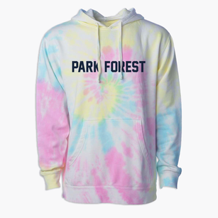 Park Forest Illinois Classic Block Premium Tie-Dye Hoodie